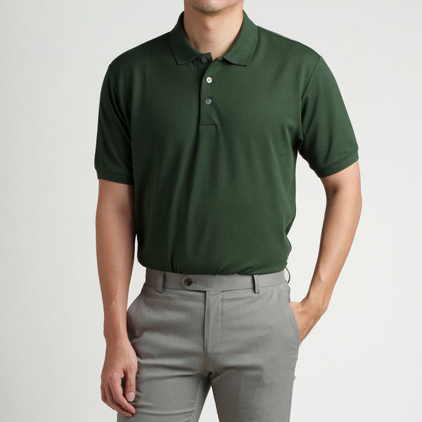 era-won เสื้อโปโล แขนสั้น ทรงสลิม Polo Shirt สี Tony Green 