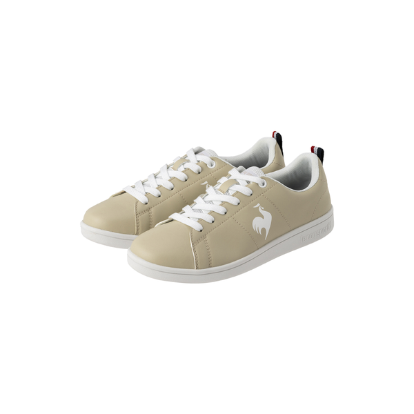 le coq sportif รองเท้าผู้หญิง รุ่น LCS AUCH สีเบจ (รองเท้าแฟชั่น, แบบผูกเชือก, lecoq, เลอค็อก)