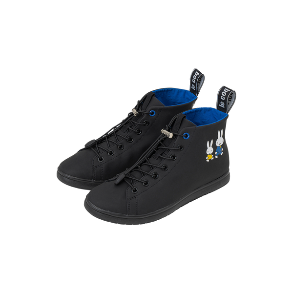 le coq sportif รองเท้าผู้ชาย-หญิง รุ่น LA ALMA MID T + R MF สีดำ Travel & Rain รองเท้ากันฝน กันน้ำ (รองเท้าผ้าใบหุ้มข้อ)