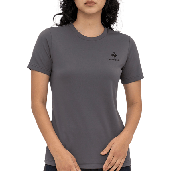 เสื้อเทรนนิ่ง ออกกำลังกาย ผู้หญิง สีเทา (T-shirt, เสื้อยืด, เสื้อออกกำลังกาย, lecoq, เลอค็อก) Le Coq Sportif