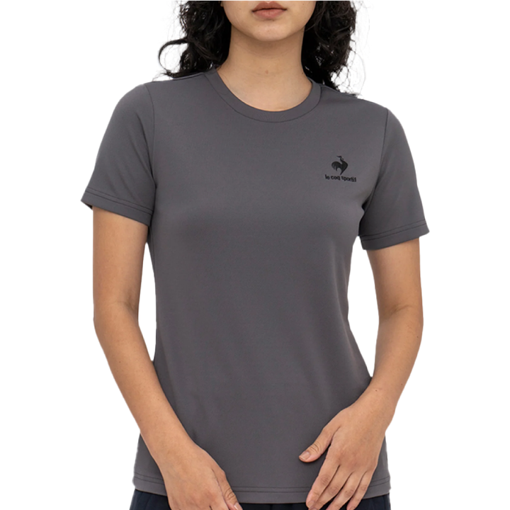 เสื้อเทรนนิ่ง ออกกำลังกาย ผู้หญิง สีเทา (T-shirt, เสื้อยืด, เสื้อออกกำลังกาย, lecoq, เลอค็อก) Le Coq Sportif
