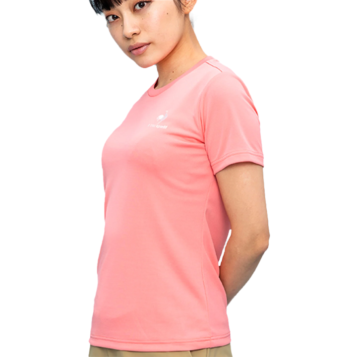 เสื้อเทรนนิ่ง ออกกำลังกาย ผู้หญิง สีชมพู (T-shirt, เสื้อยืด, เสื้อออกกำลังกาย, lecoq, เลอค็อก) Le Coq Sportif