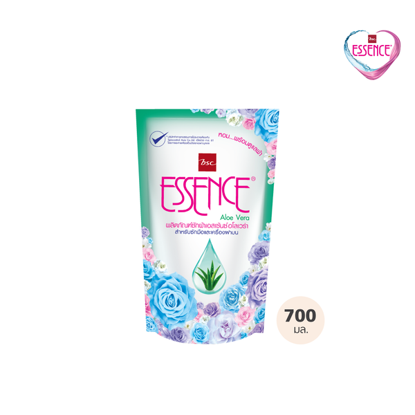 ผลิตภัณฑ์ซักผ้าเอสเซ้นซ์ อโลเวร่า เนเชอรัล แคร์ ขนาด 700 มล. ถุงเติม (1 ลัง บรรจุ 12 ถุง) ESSENCE