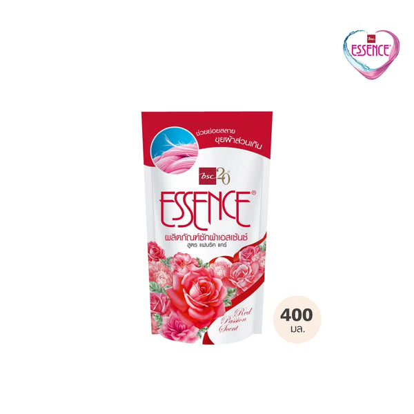 ESSENCE ผลิตภัณฑ์ซักผ้า เอสเซ้นซ์ สูตรช่วยย่อยสลายขุยผ้าส่วนเกิน 400 มล. (1 ลัง บรรจุ 24 ถุง) ESSENCE