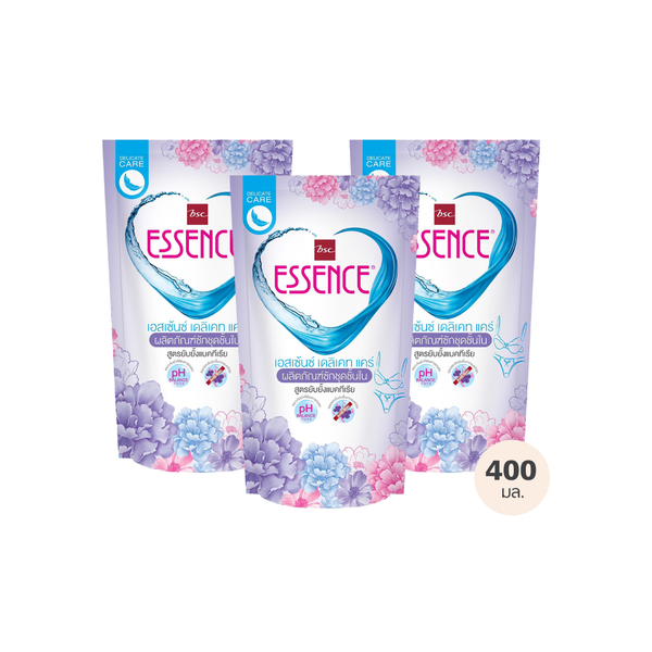 ผลิตภัณฑ์ซักผ้า เอสเซ้นซ์ สำหรับชุดชั้นใน 400 มล. (1 แพค บรรจุ 3 ถุง) ESSENCE
