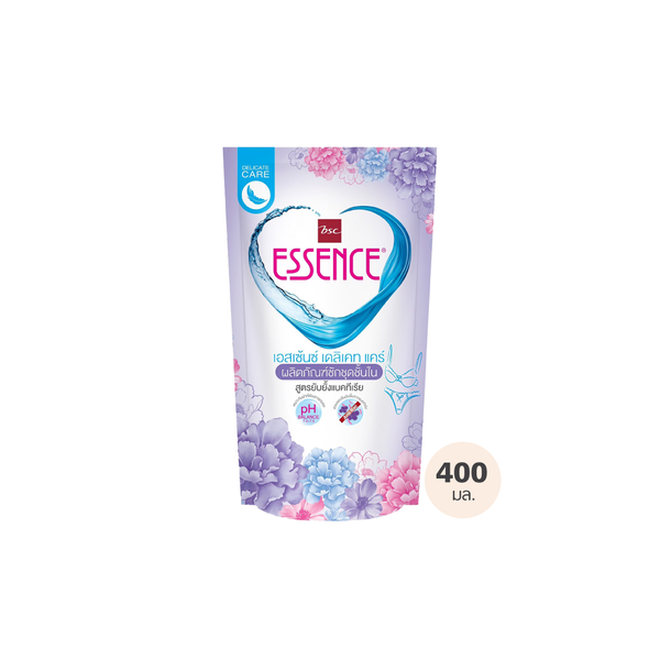 ESSENCE ผลิตภัณฑ์ซักผ้า เอสเซ้นซ์ สำหรับชุดชั้นใน 400 มล. (1 ลัง บรรจุ 24 ถุง) ESSENCE