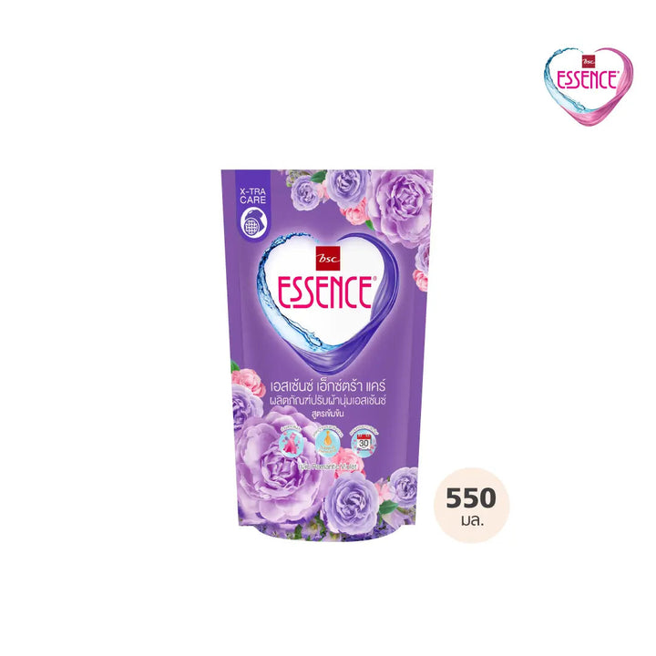 ESSENCE เอสเซ้นซ์ เอ็กซ์ตร้าแคร์ ผลิตภัณฑ์ปรับผ้านุ่ม เอสเซ้นซ์ สูตรเข้มข้น  550 มล. มี 3 กลิ่น (1 ลัง บรรจุ 12 ถุง) ESSENCE