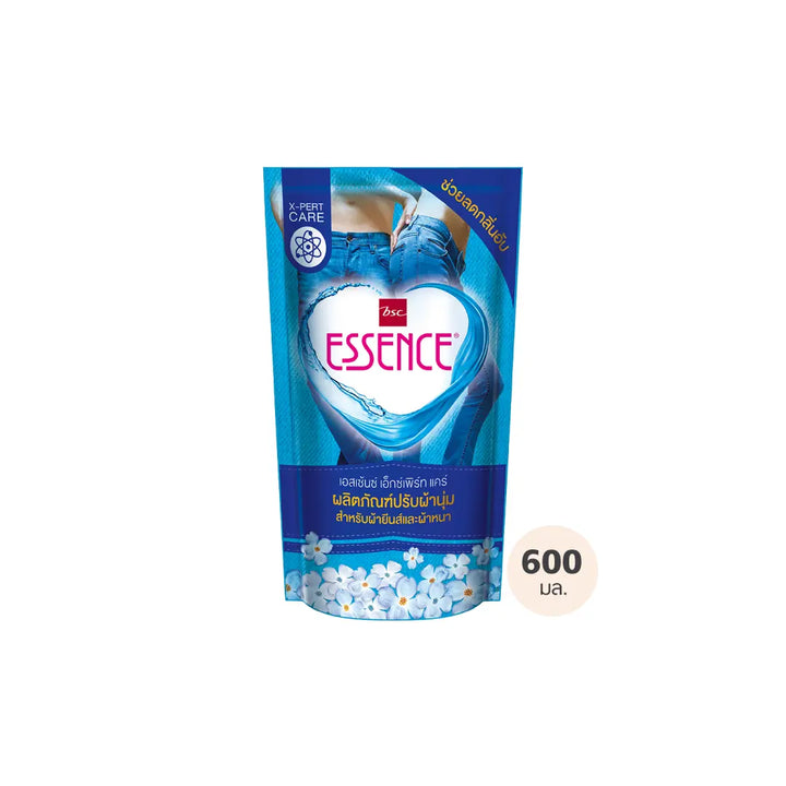 ESSENCE ผลิตภัณฑ์ปรับผ้านุ่ม เอสเซ้นซ์ ยีนส์ 600 มล. (1 ลัง บรรจุ 24 ถุง) ESSENCE