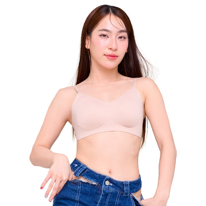 Wacoal ชุดชั้นเนียน บราไร้โครง Smartsize เสริมฟองน้ำ รุ่น MM1F06 Wacoal