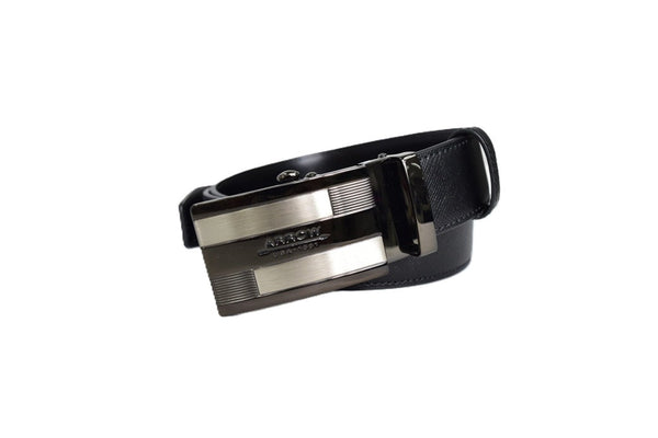ARROW เข็มขัดผู้ชาย หัวออโต้  Auto Belt  (หนังวัวแท้จากอิตาลี)  สีดำ มี 2 ขนาดความยาวให้เลือก  รุ่น MYCB587 ARROW