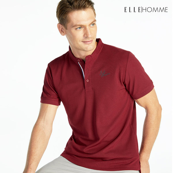 ELLE HOMME เสื้อยืดโปโล สีแดง W8K904B23 ELLE HOMME