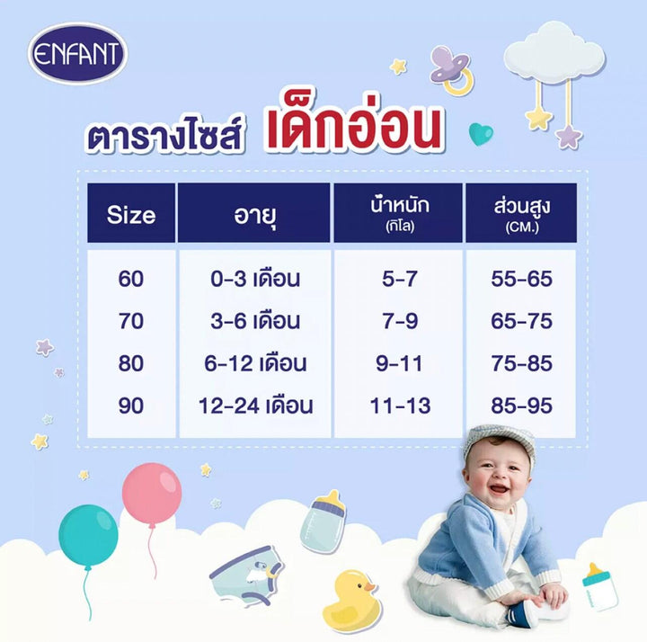 ENFANT (อองฟองต์) BSC KIDDO by Enfant ชุดหมีสั้น สำหรับเด็ก 3 เดือน - 2 ปี คอลเล็กชั่น DINO DUDE สีเหลือง ICCSHOPPING