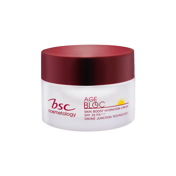 BSC Cosmetology AGE BLOC BOOST HYDRATING CREAM SPF20 PA+++ บีเอสซี เอจบล็อก บูส ไฮเดรติ้ง ครีม ขนาด 30 กรัม