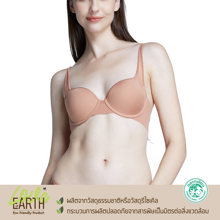 Wacoal Underwire Push Up Bra บรามีโครง เสริมฟองน้ำบาง รุ่น WB5P03 Wacoal