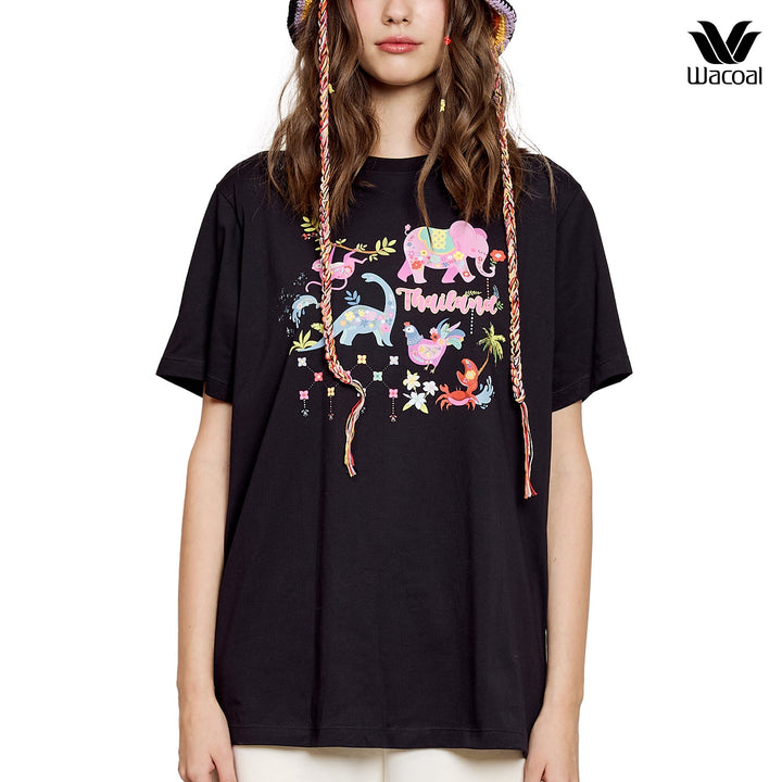 Wacoal Sleepwear เสื้อยืดแขนสั้น Oversized รุ่น WN3V01 