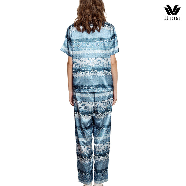 Wacoal Sleepwear ชุดนอนกันโป๊ เสื้อแขนสั้น กางเกงขายาว รุ่น WN7V10 