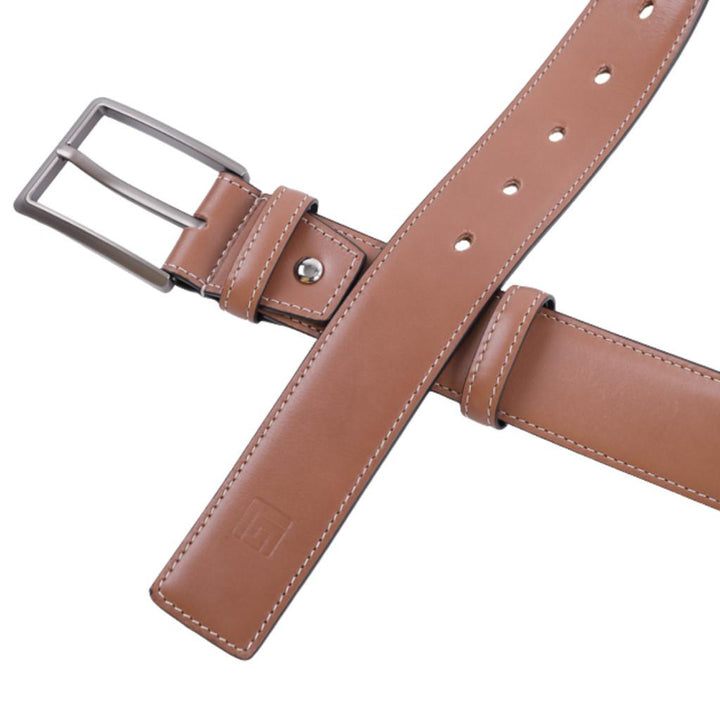 Guy Laroche เข็มขัดหนังผู้ชาย แบบหัวเข็ม รุ่น MGB0022PW5 - สีน้ำตาล Guy Laroche