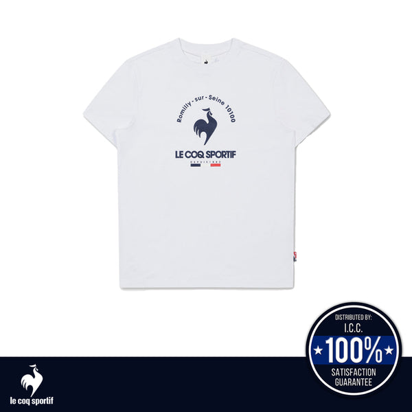 le coq sportif เสื้อเทรนนิ่ง ออกกำลังกาย ผู้หญิง สีขาว (T-shirt, เสื้อยืด, เสื้อออกกำลังกาย, lecoq) ICCSHOPPING