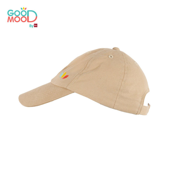 Good Mood by bsc หมวกแก๊ปปักโลโก้ GOOD MOOD ด้านข้าง สีเบจ สำหรับเด็กอายุ 3-8 ปี ผ้าทวิล ICCSHOPPING