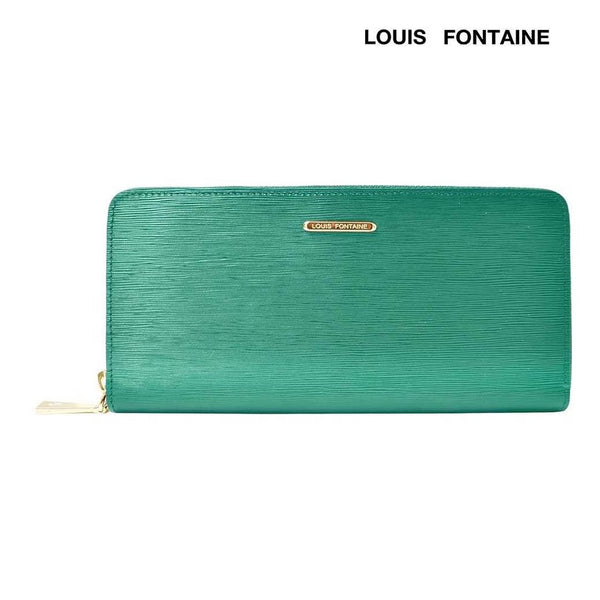 Louis Fontaine กระเป๋าสตางค์พับยาวซิปรอบ รุ่น GEMS - สีเขียว ( LFW0017Z ) 