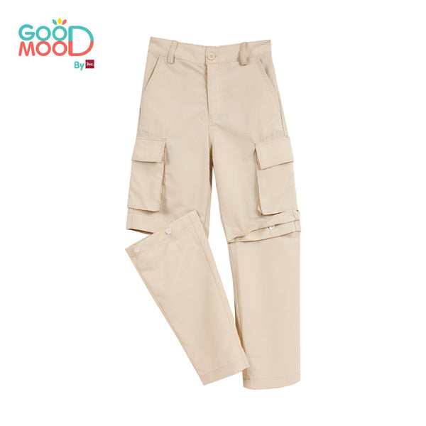Good Mood by bsc กางเกงคาร์โก้ 2in1 สีครีม สำหรับเด็กอายุ 2-9 ปี ผ้าคอตตอน ICCSHOPPING