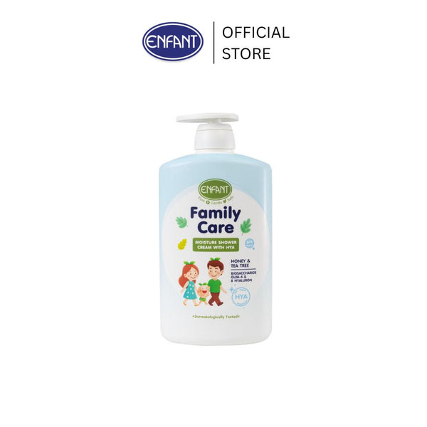 ENFANT (อองฟองต์) Family Care Moisture Shower Cream With HYA ครีมอาบน้ำสูตรอ่อนโยน มีส่วนผสมของ HYA เหมาะสำหรับเด็ก 3ปี+ และทุกคนในครอบครัว 1,000ml.