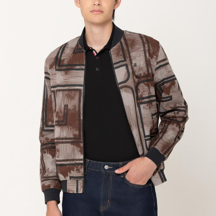 Guy Laroche เสื้อแจ็คเก็ต สีน้ำตาล มีซับใน เนื้อผ้า Polyester/Spandex ทรง SLIM FIT รุ่น BJC7201W5BR ICCSHOPPING