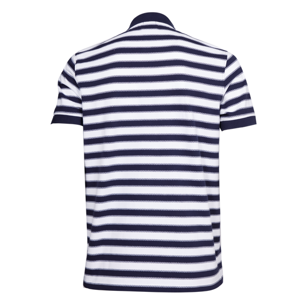 ARROW STRIPED POLO เสื้อโปโล ผ้าลายทาง สีขาวกรม ทรง Smart MPCM219-NV 