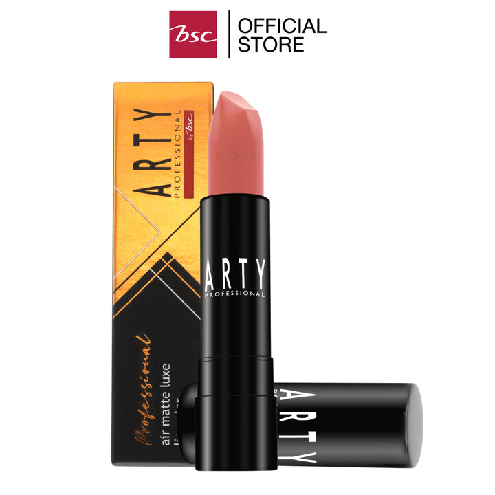 ARTY PROFESSIONAL AIR MATTE LUXE LIP COLOR อาร์ทตี้ โปรเฟสชั่นแนล แอร์ แมท ลักซ์ ลิป คัลเลอร์ ผลิตภัณฑ์ตกแต่งริมฝีปาก ลิปสติกเนื้อแมท สัมผัสเบาสบาย เกลี่ยง่าย และติดทนนาน ด้วยฟิล์มสีสดชัดที่แนบสนิทติดริมฝีปาก 