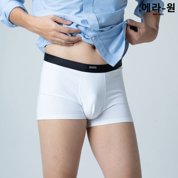 era-won กางเกงในไข่สะอาด Zinc Plus Anti-bacteria Underwear Trunks สี Panda (สีขาว-ขอบดำ) กล่อง 2 ชิ้น