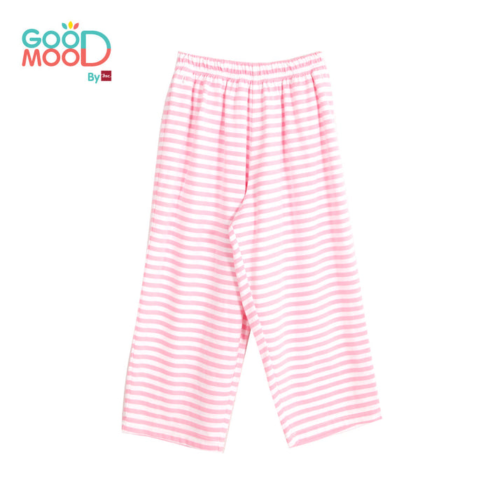 Good Mood by bsc ชุดนอนแขนยาว+กางเกงขายาวลายริ้ว สีชมพู สำหรับเด็กอายุ 2-9 ปี ผ้า Single Cotton ENFANT
