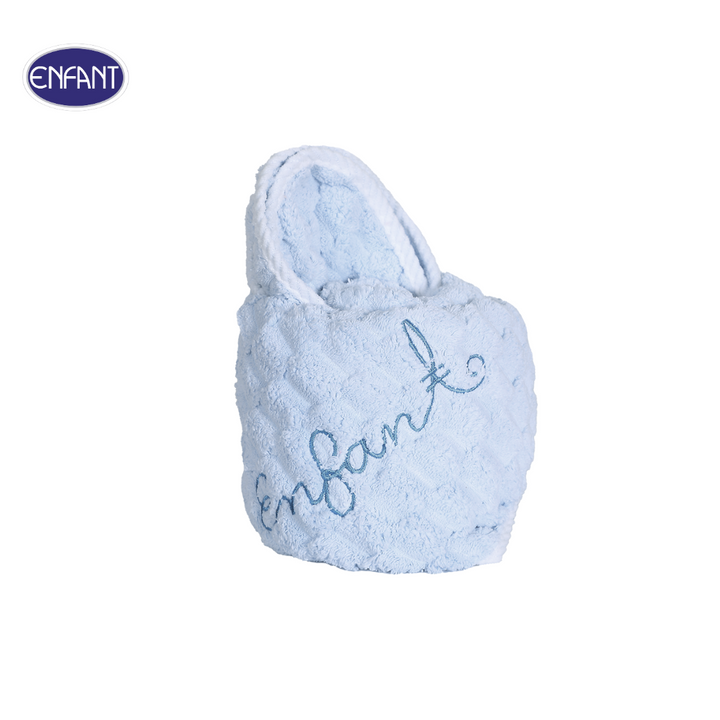 ENFANT (อองฟองต์) ผ้าขนหนู Pop corn ลายอองฟองต์ สีฟ้า ENFANT