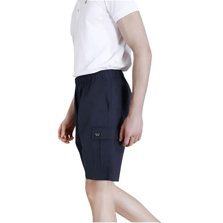 ARROW CARGO SHORT PANTS กางเกงขาสั้นคาร์โก้เอวยางยืด เซ็ท 3 ตัว สีกรม, กากี, น้ำตาล สุดคุ้ม MHCC2B9 ARROW