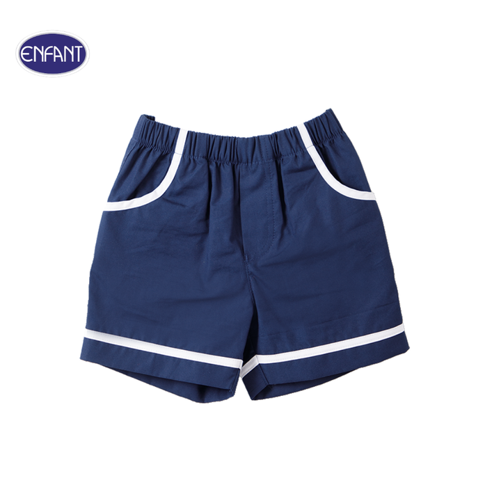 ENFANT (อองฟองต์) ชุดเสื้อแขนสั้น+กางเกงขาสั้น สำหรับเด็ก 3 เดือน - 2 ปี คอลเล็กชั่น Marine ผ้าคอตตอน 100% สีฟ้า 