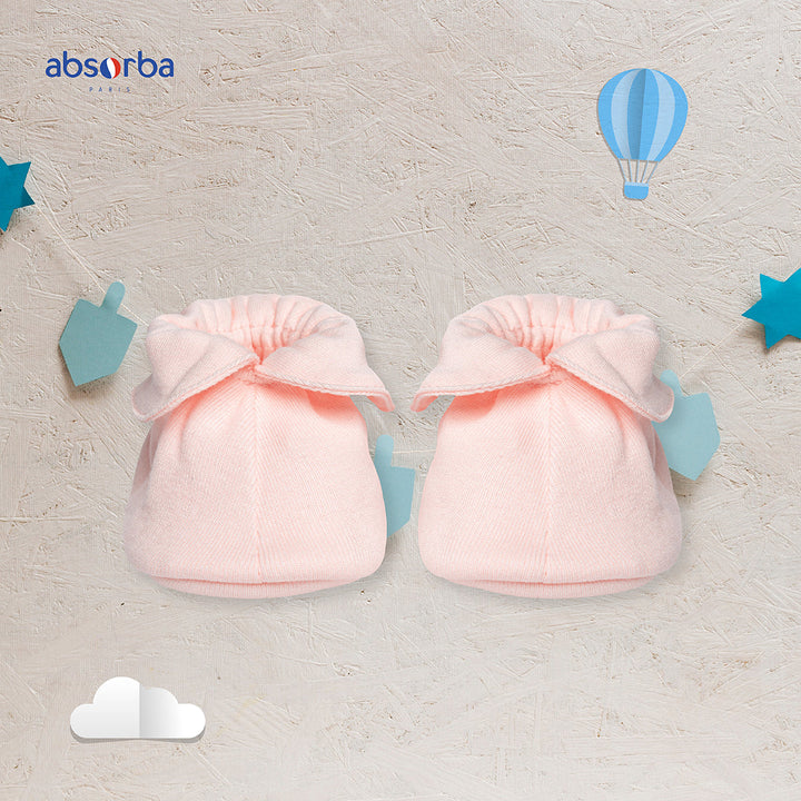 แอ็บซอร์บา (แพ็ค 1 คู่ ) ถุงเท้า สำหรับเด็กแรกเกิด - 3 เดือน สีฟ้า เคลือบคอลลาเจน Petit Lapin ICCSHOPPING