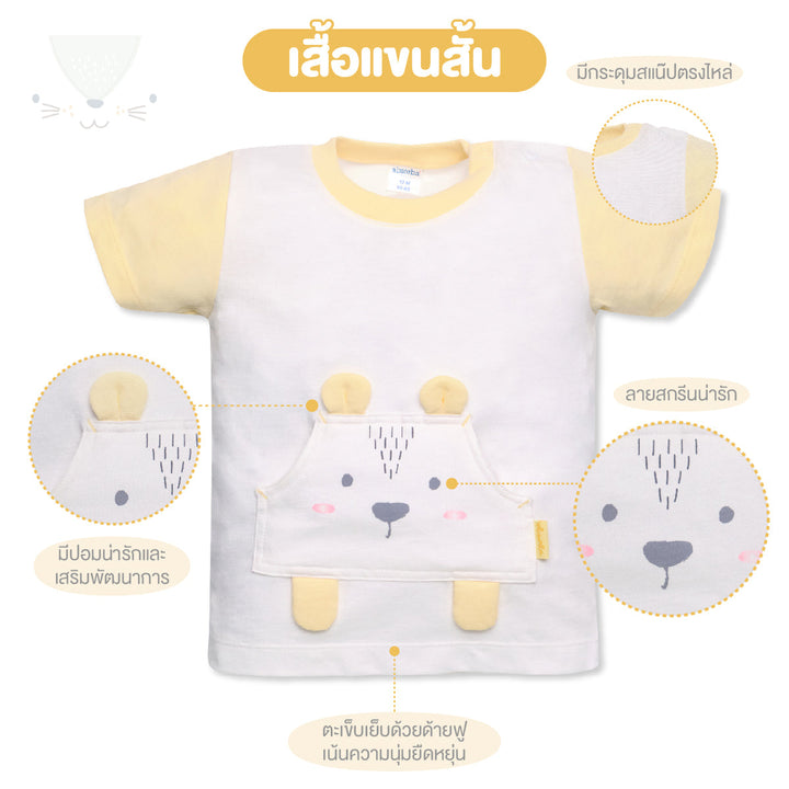 แอ็บซอร์บา (แพ็ค 1 ชุด) ชุดเด็ก สำหรับเด็กอายุ 6 เดือน - 2 ปี มี 2 สี ให้เลือก คอลเลคชั่น Petit Safari *จำหน่ายเฉพาะออนไลน์* ICCSHOPPING