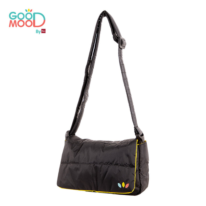 Good Mood by bsc กระเป๋า 2in1 สะพายข้าง+คาดอก สกรีน โลโก้ GOOD MOOD สีดำ สำหรับเด็กอายุ 3-8 ปี ผ้า Poly ICCSHOPPING