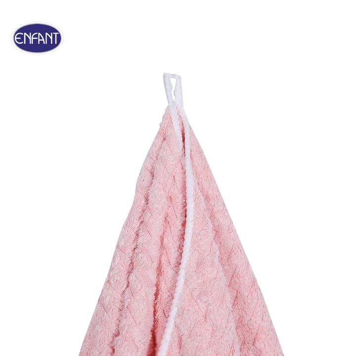 ENFANT (อองฟองต์) ผ้าขนหนู Pop corn ลายอองฟองต์ สีชมพู ENFANT