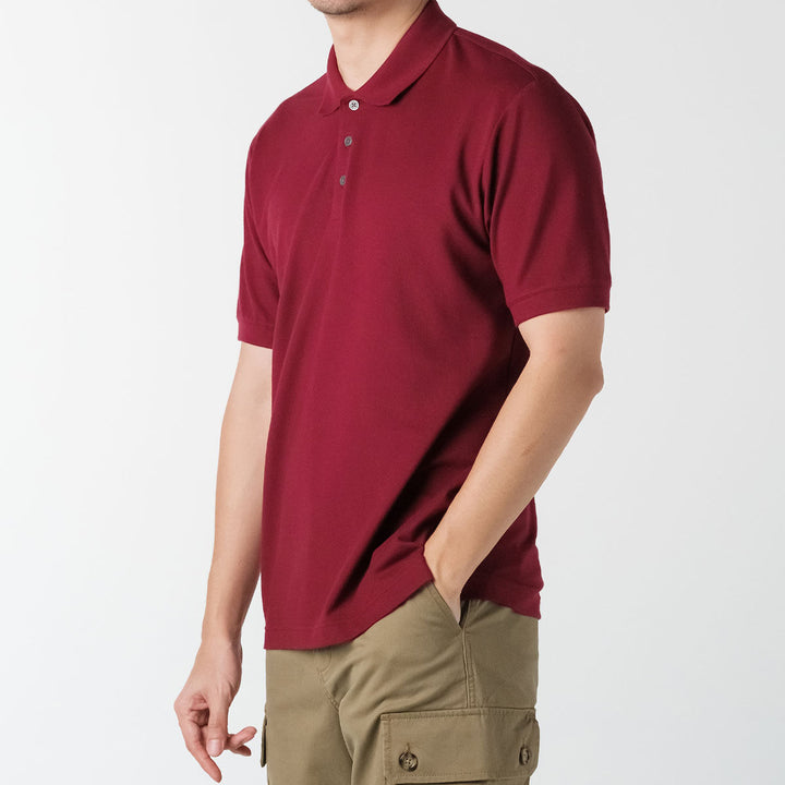 era-won เสื้อโปโล แขนสั้น ทรงสลิม Polo Shirt สี Maroon 