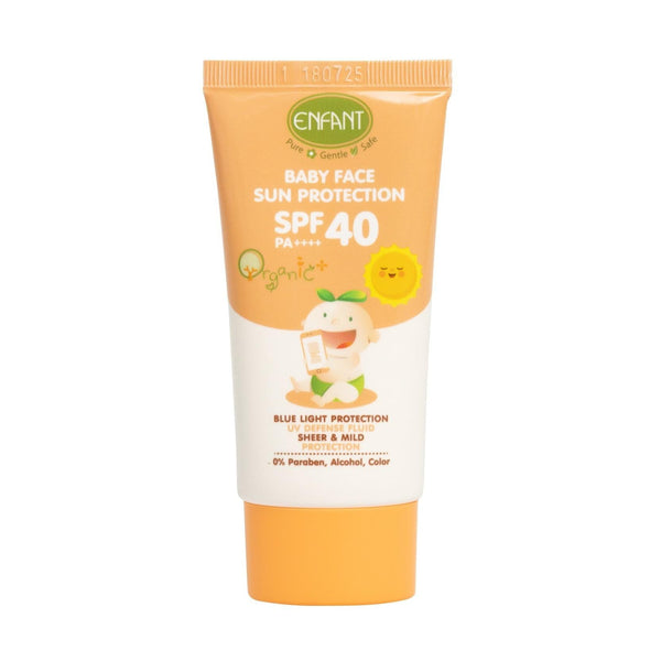 ENFANT (อองฟองต์) Baby Face Sun Protection SPF40 PA+++ โลชั่นกันแดดสำหรับเด็ก 1 ปี+ กลิ่น เพียวพีชชี่ 20ml. ICCSHOPPING