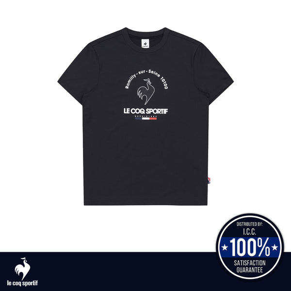 le coq sportif เสื้อเทรนนิ่ง ออกกำลังกาย ผู้หญิง สีดำ (T-shirt, เสื้อยืด, เสื้อออกกำลังกาย, lecoq) ICCSHOPPING