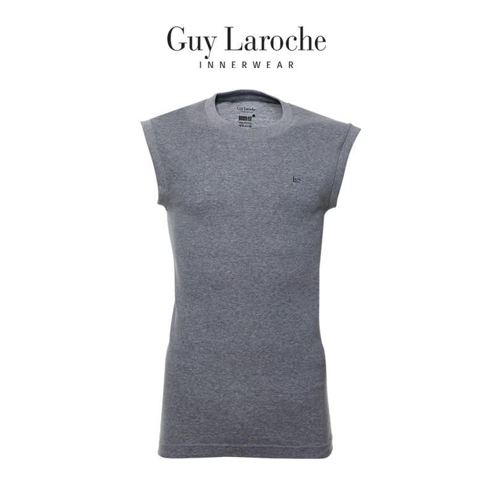 Guy Laroche เสื้อแขนกุดคอกลมสีเทา USA Cotton 100%  รุ่น (JVR2423R4) ICCSHOPPING