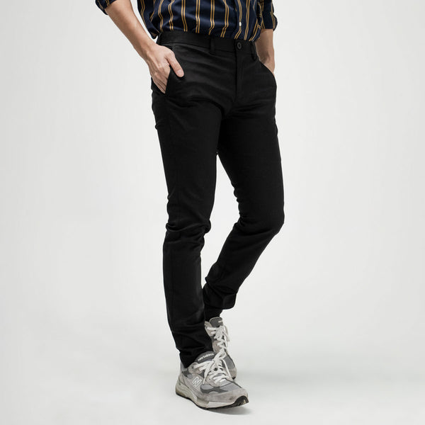 era-won กางเกงสแลคขายาว Workday Lightweight ทรง Super Skinny สี Black 