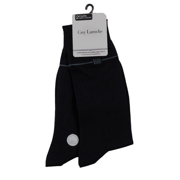 Guy Laroche ถุงเท้าข้อยาว สีดำ Free Size แพ็ค 2 คู่	 (JSB1995W4BLP2) ICCSHOPPING