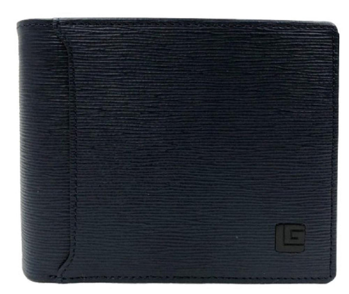 Guy Laroche กระเป๋าสตางค์หนังแท้ อัดลายซาเฟียโน  พับสั้นสามทาง สีน้ำเงิน รุ่น ZELIE  (BW34513S5NVS1) ICCSHOPPING