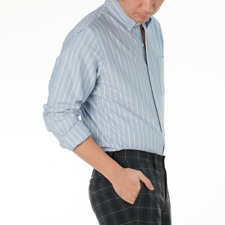 era-won เสื้อเชิ้ต รุ่น Oxford shirts Mercerizing สี BLUE BILLIONAIRE 