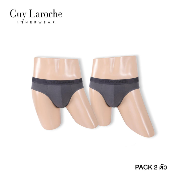 (NEW) Guy Laroche กางเกงในชาย สัมผัสนุ่ม กระชับ สวมใส่สบาย แพ็ค 2 ตัว สีเทา รุ่น JUS4501R5GY ICCSHOPPING