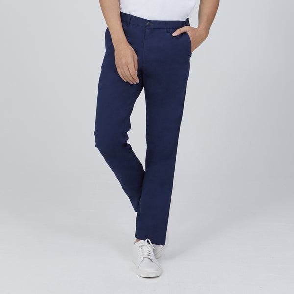 ARROW กางเกงลำลองขายาว Chino Pants ทรง Smart สีกรม MSCM9V2-NV 