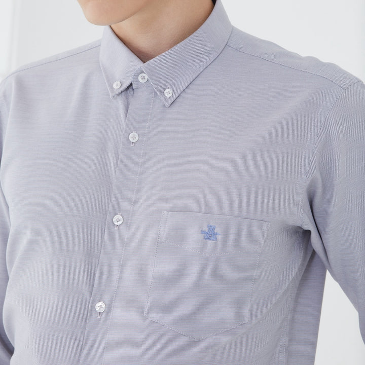 ARROW EASY CARE SHIRT -ดูแลรักษาง่าย สวมใส่สบาย- เสื้อเชิ้ตทำงานแขนยาวสีเทา ทรง SLIM FIT รหัส MACS961GY 