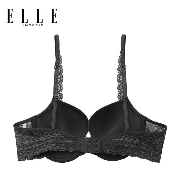 ELLE Lingerie Moulded Bra ยกทรงเสริม Push-up เต้าเรียบตัดต่อลูกไม้ - LB7534 Elle